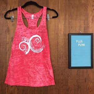 Distressed Pink Santa Cruz Tank Top Medium